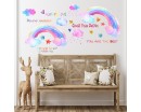 Rainbow Clouds - Believe yourself, Always love, Chase your dreams Wall Decals - Watercolour